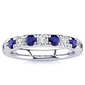3.2mm Sapphire Diamond Ring