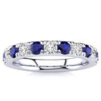 3.2mm Sapphire Diamond Ring