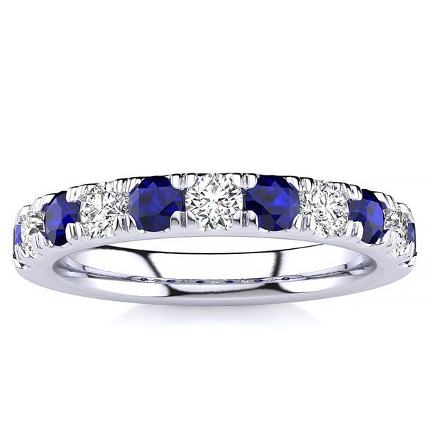 3.2mm Sapphire Diamond Ring