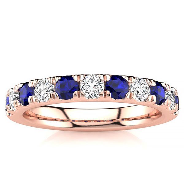 3.2mm Sapphire Diamond Ring