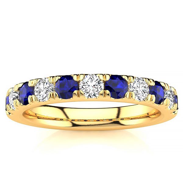 3.2mm Sapphire Diamond Ring