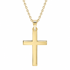 R41279:3054196:P | studio | 14K Yellow Gold polished cross necklace