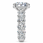 Rachel Lab Grown Ring — white gold — end view