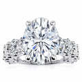 Rachel Lab Grown Ring — white gold — front view