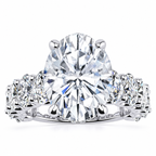 Rachel Lab Grown Ring — white gold — front view