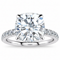 Rebecca Lab Grown Diamond  Ring — white gold — front view