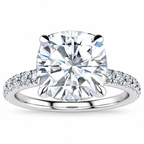 Rebecca Lab Grown Diamond  Ring — white gold — front view