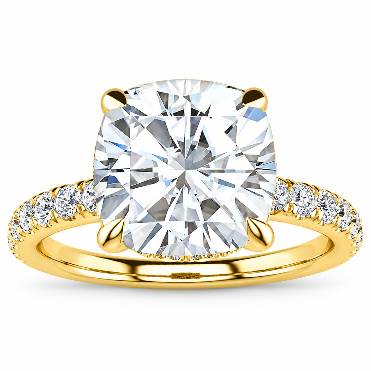 Rebecca Lab Grown Diamond  Ring — yellow gold — front view