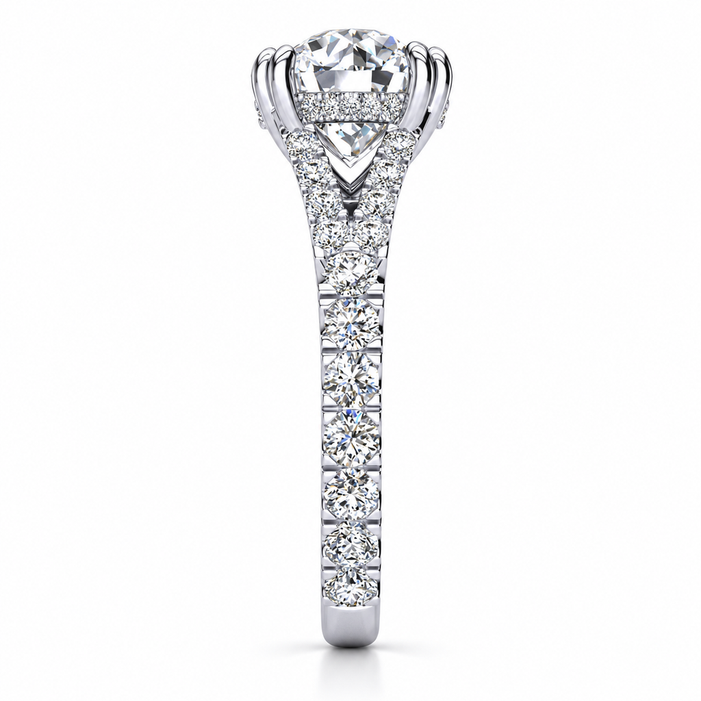 Regina Lab Grown Diamond Ring — white gold — end view