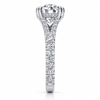 Regina Lab Grown Diamond Ring — white gold — end view
