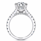 Regina Lab Grown Diamond Ring — white gold — side view