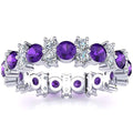 Garland Amethyst And Diamond Ring