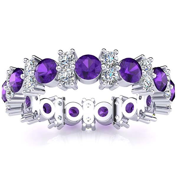 Garland Amethyst And Diamond Ring
