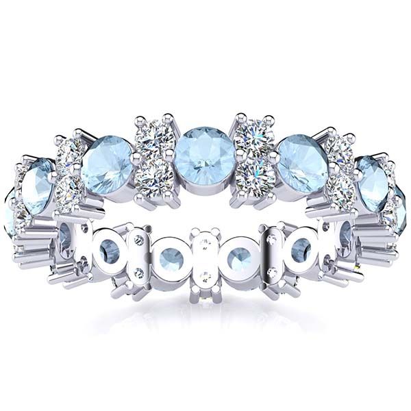 Garland Aquamarine And Diamond Ring 