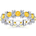 Garland Citrine And Diamond Ring
