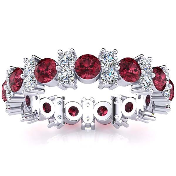 Garland Garnet And Diamond Ring
