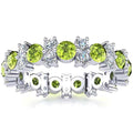 Garland Peridot And Diamond Ring