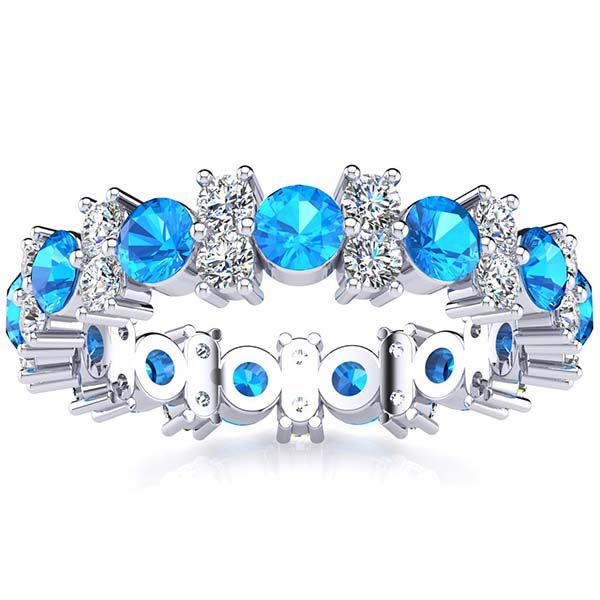 Garland Topaz And Diamond Ring