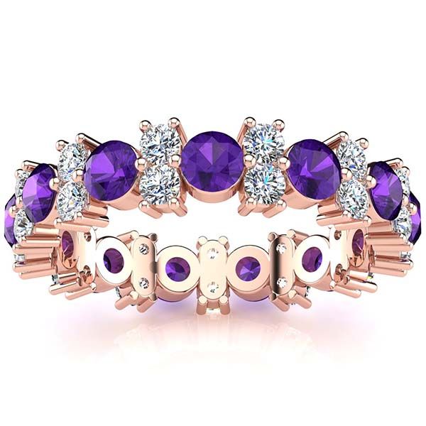 Garland Amethyst And Diamond Ring