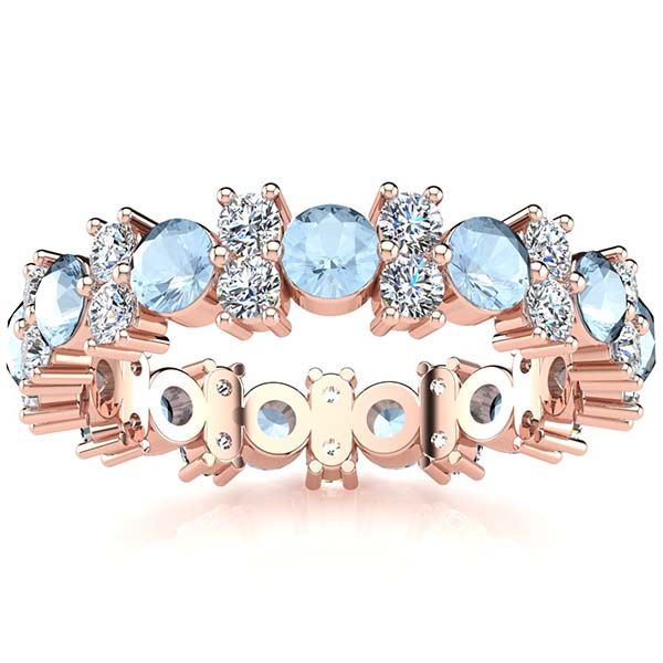 Garland Aquamarine And Diamond Ring