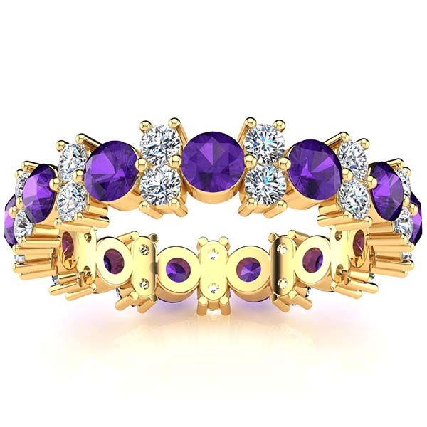 Garland Amethyst And Diamond Ring