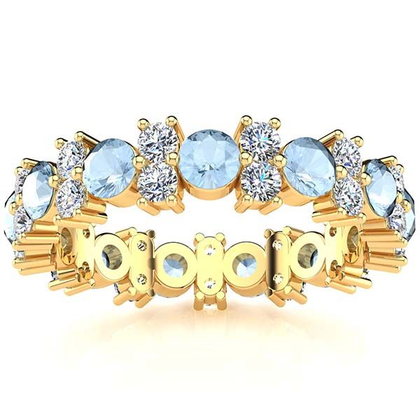Garland Aquamarine And Diamond Ring