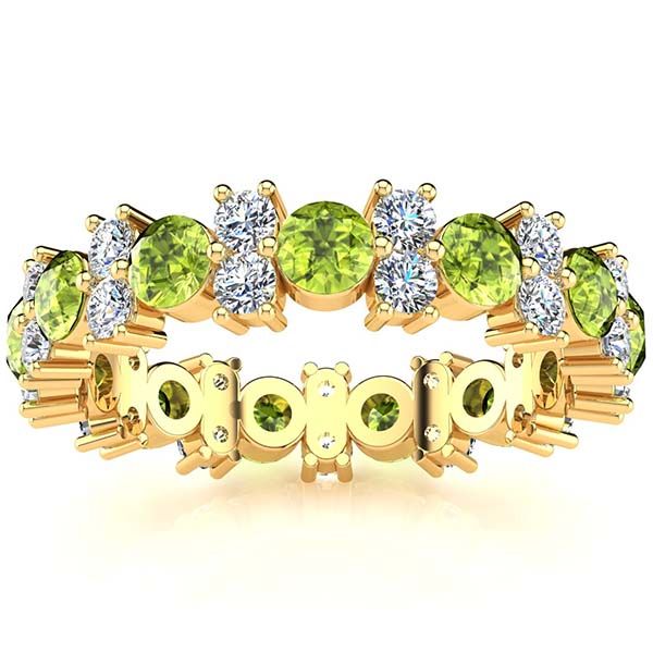Garland Peridot And Diamond Ring