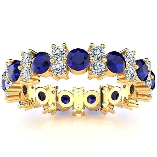 Garland Sapphire And Diamond Ring