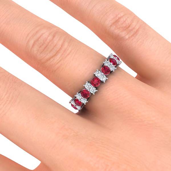 Garland Ruby And Diamond Ring