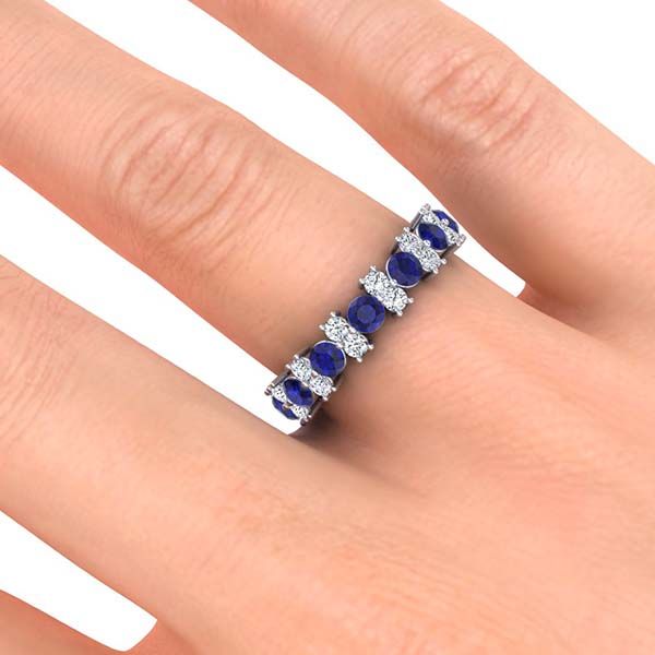Garland Sapphire And Diamond Ring
