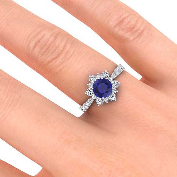 Snowflake Sapphire Ring