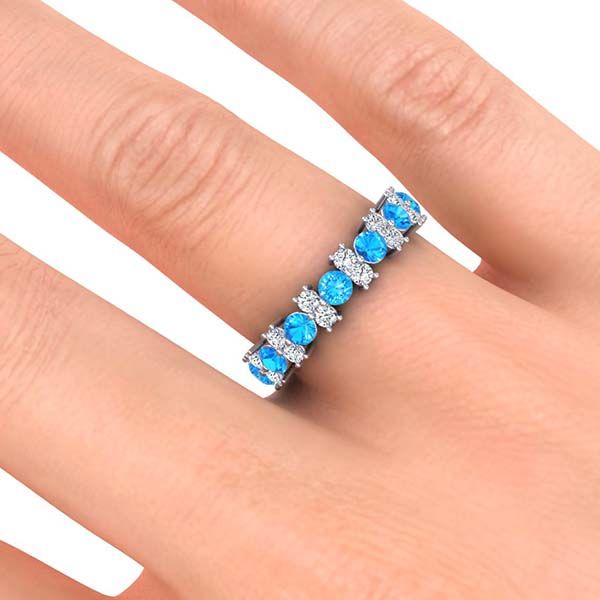 Garland Topaz And Diamond Ring