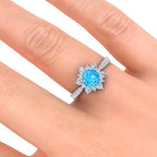 Snowflake Topaz Ring