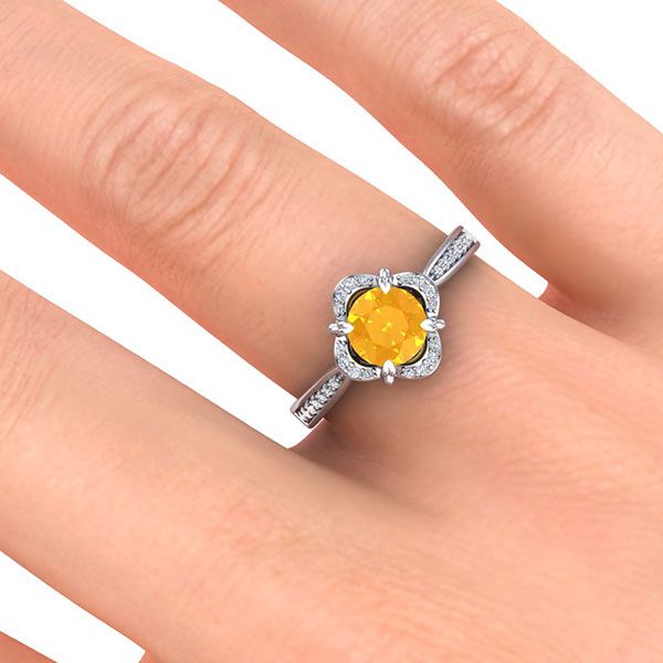 Luna Yellow Citrine Ring