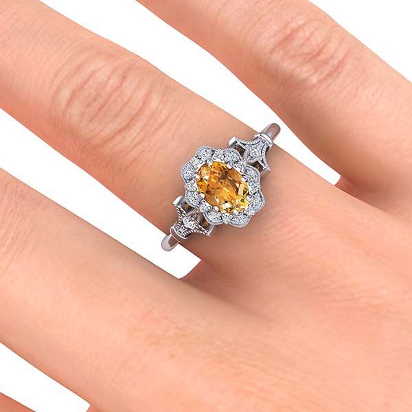 Stephanie Citrine Ring