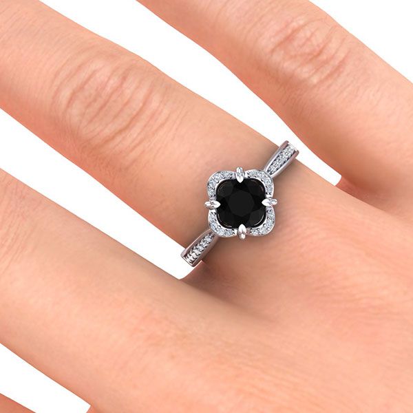 Luna Black Diamond Ring