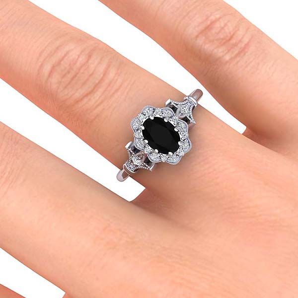 Stephanie Black Diamond Ring