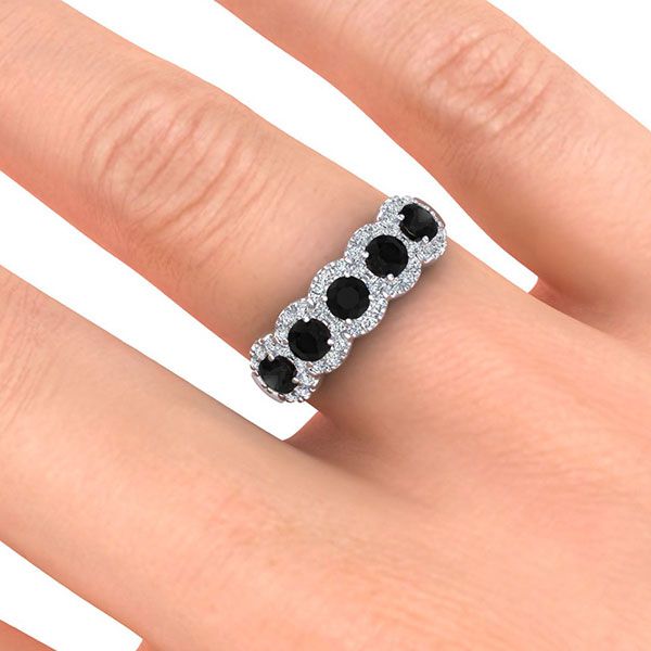 Amy Black Diamond Ring