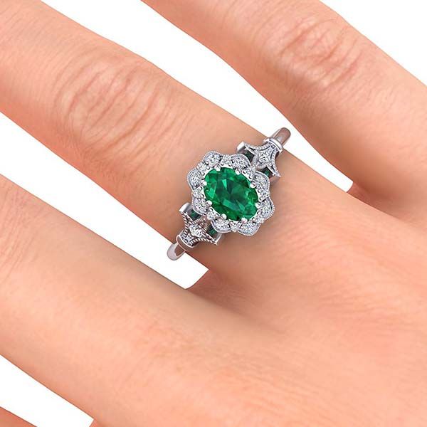 Stephanie Emerald Ring