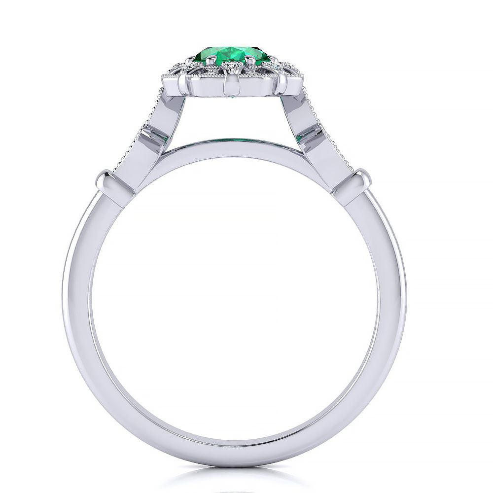 Stephanie Emerald Ring
