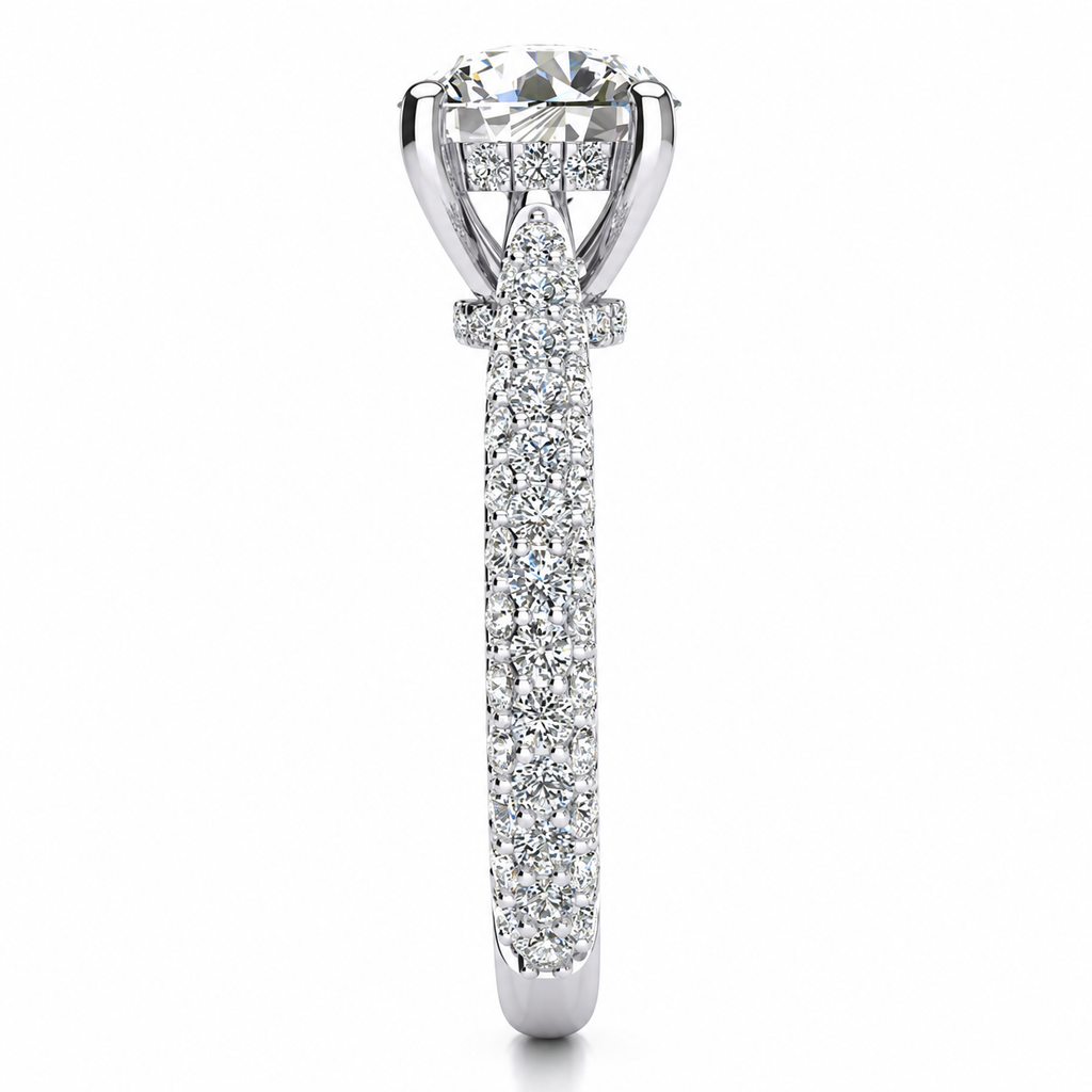 Rosemary Lab Grown Diamond Ring — white gold — end view
