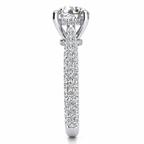 Rosemary Lab Grown Diamond Ring — white gold — end view
