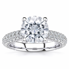 Rosemary Lab Grown Diamond Ring — white gold — front view