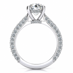 Rosemary Lab Grown Diamond Ring — white gold — side profile