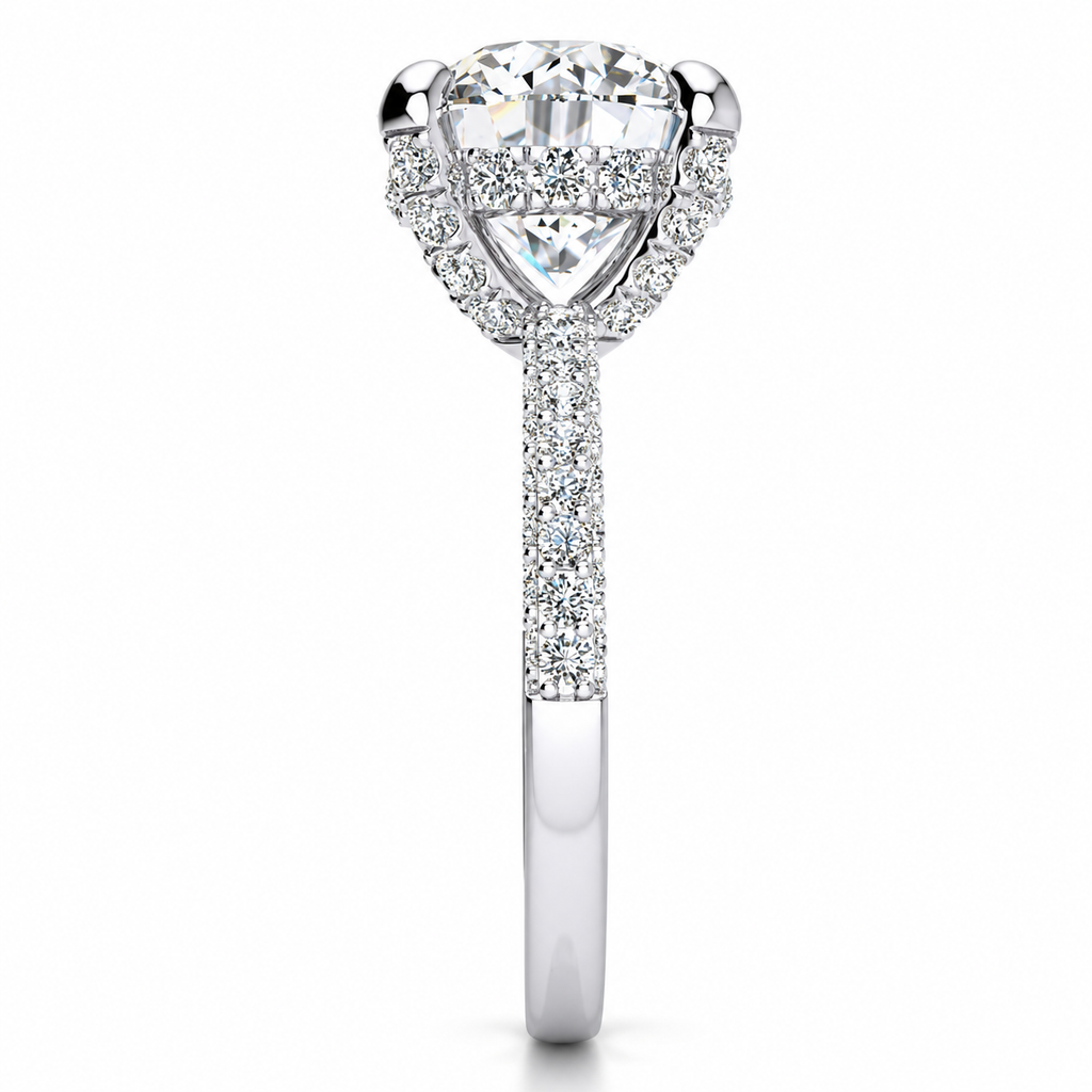 Sabina Lab Grown Diamond Ring — white gold — end view