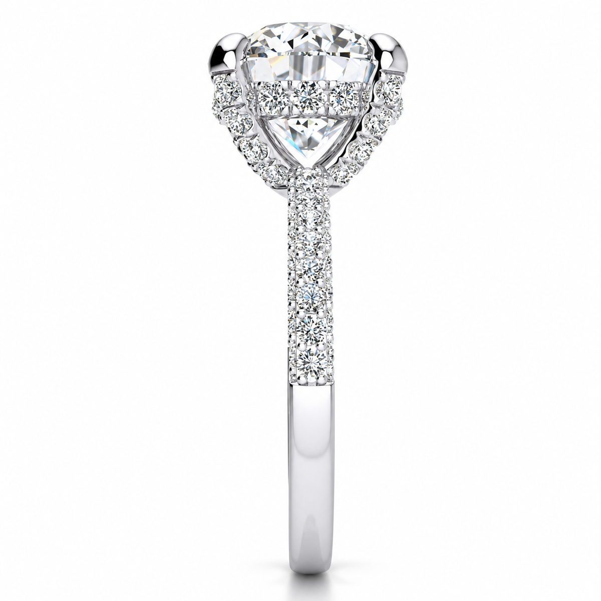 Sabina Lab Grown Diamond Ring — white gold — end view