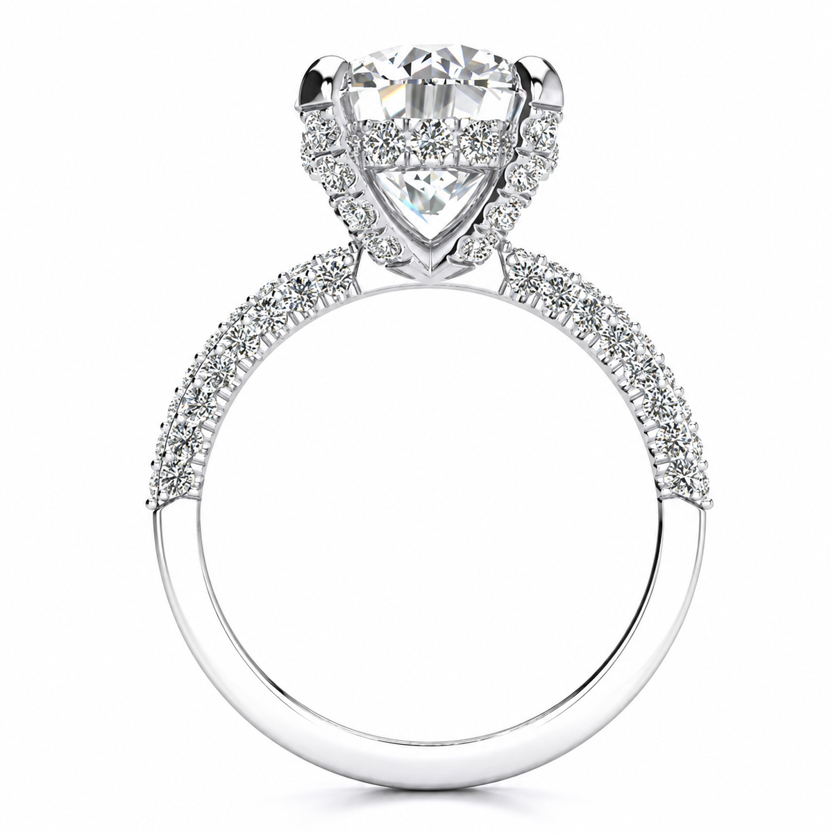 Sabina Lab Grown Diamond Ring — white gold — side profile