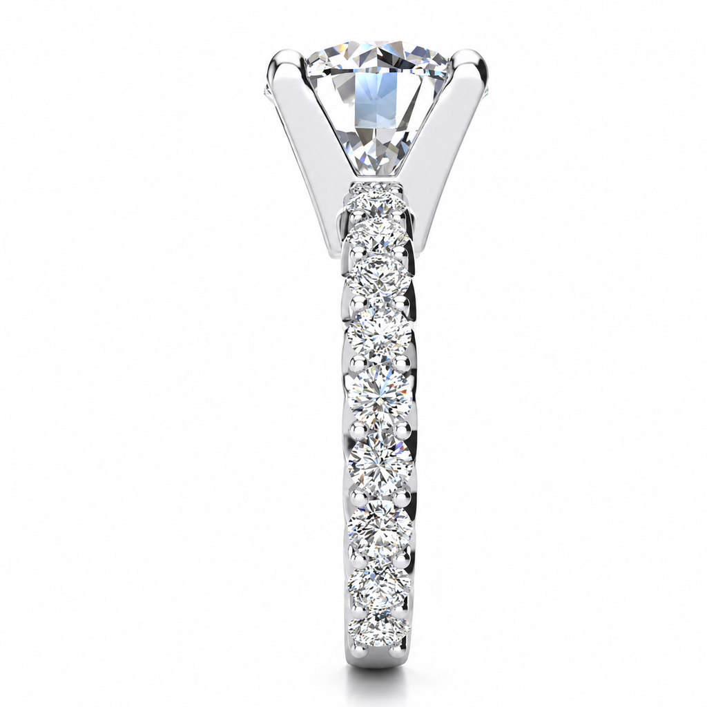 Sabrina Lab Grown Diamond Ring — white gold — end view