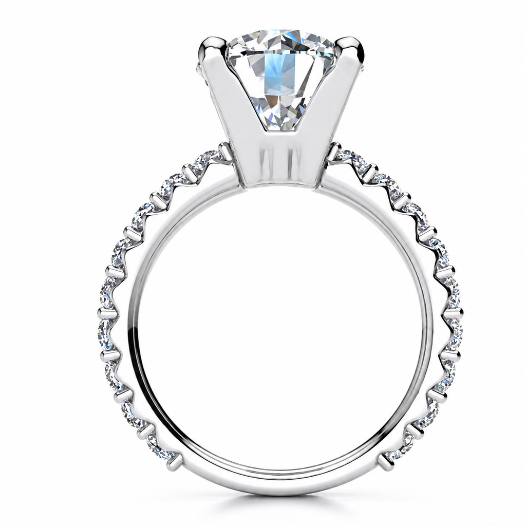 Sabrina Lab Grown Diamond Ring — white gold — side profile