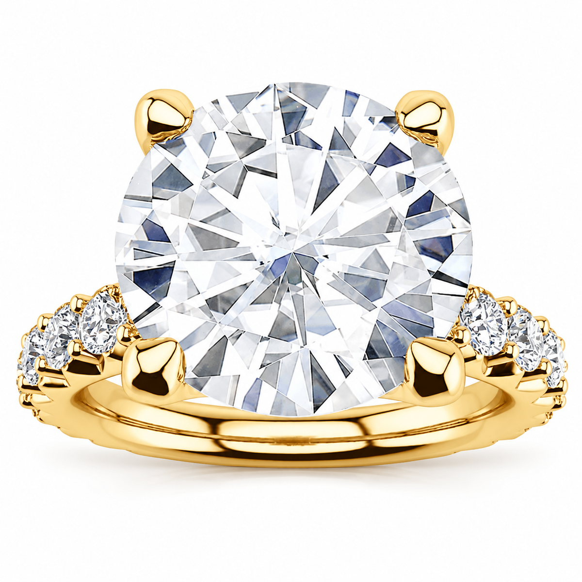 Sabrina Lab Grown Diamond Ring — yellow gold — front view